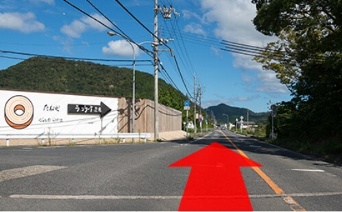 近江八幡市街地方面からのアクセス1
