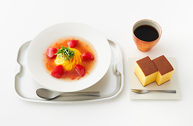 カステラたまごのオムライスセット